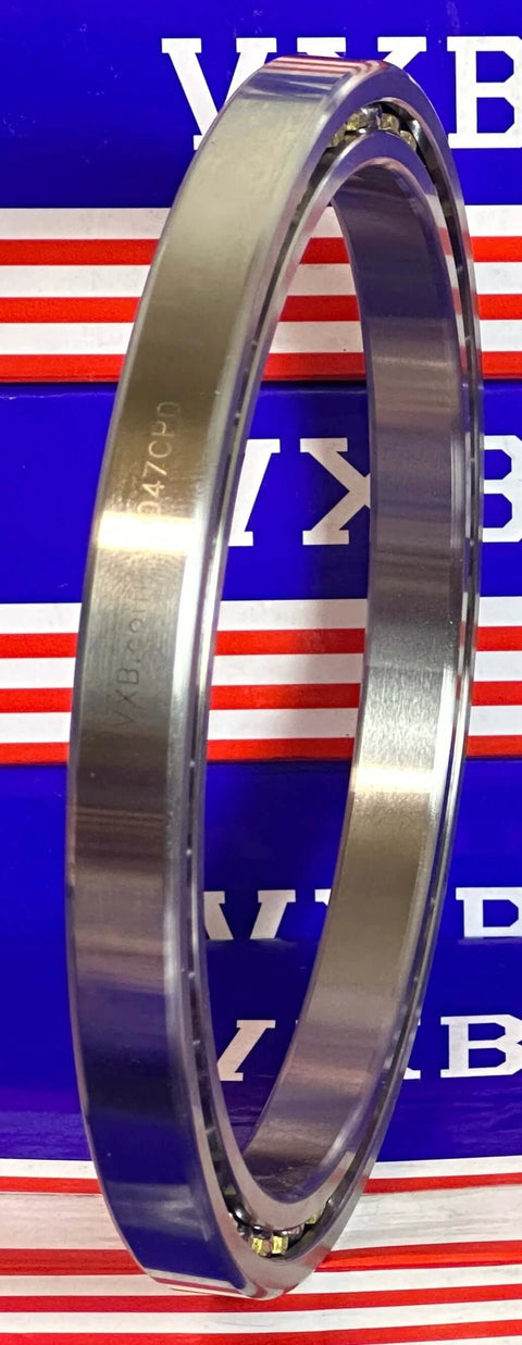 VD047CP0 Thin Section Bearing 4-3/4" x 5-3/4" x 1/2" inch steel open ball bearing side view