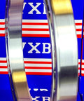 VF065CP0 Thin Section Bearing 6-1/2" x 8x3/4" inch side view highlighting chrome steel material.