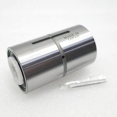 THK Ball Spline Nut LT 16 LT16UU for CNC axis motion, showing anti-backlash setup and smoother linear travel, 1-pack replacement.