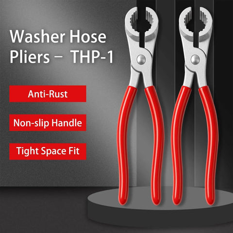 THP-1 Washer Hose Pliers Zinc Alloy Hose Clamp Tool For Washing Machine Inlet And Outlet Hoses With Red Handle Replacement Part