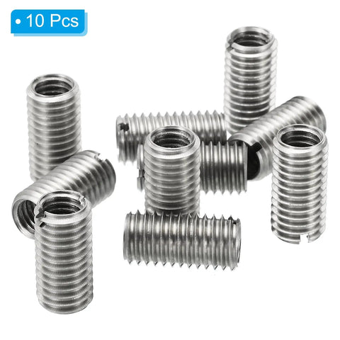 Thread Adapters Sleeve Reducing Nut M10x1.5 Male To M8x1.25 Female Stainless Steel 303 Insert Nut Reducer, 20mm Length, 10 Pack, Repair Nut Fasteners For Machinery And DIY Projects Pro Grade PATIKIL.