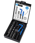 30 Piece SAE Thread Repair Insert Kit For Damaged Threads 1/4-20 Inch Helicoil Set with HSS Drill Bits, taps, and tools in open case