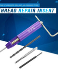 Thread Repair Insert Kit With 50Pcs Pro Grade Stainless Steel Coiled Wire Helical Thread Inserts Imperial 8-32UNC X 1.5D tool and drill bit