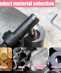 M6 X 1.0mm Thread Repair Insert Kit material selection including brass, steel, aluminum alloy, and cast iron, with tools in view.