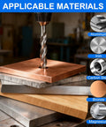 Applicable materials for 30 Piece SAE Thread Repair Insert Kit For Damaged Threads, showing a drill on metal plates