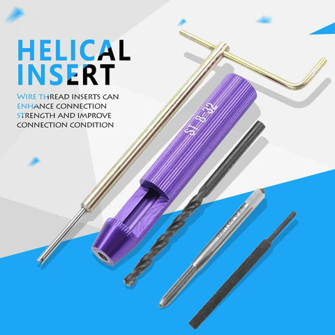 Thread Repair Insert Kit With 50Pcs Pro Grade Stainless Steel Coiled Wire Helical Thread Inserts Imperial 8-32UNC X 1.5D tools shown