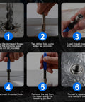 Step-by-step guide to using the 30 Piece SAE Thread Repair Insert Kit For Damaged Threads 1/4-20 Inch Helicoil Set By KUNGJUER