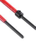 Close-up of Fixinus thread repair insert driver tools with red handles and black shafts
