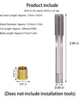Pro Grade Heavy Duty Spark Plug Thread Repair Kit with M14 1.25 inserts, M16 1.25 tap, corrosion-resistant stainless steel