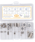 Thread Repair Kit 41 Piece Insert Assortment For M2 Through M14 Stainless Steel Thread Inserts With Storage Box displayed open