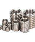 Thread Repair Kit 41 Piece Insert Assortment For M2 Through M14 Stainless Steel Thread Inserts displayed in various sizes