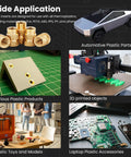 Threaded Inserts Assortment Kit With 548 Pieces for plastic models, electronics, and 3D printing projects displayed with applications.