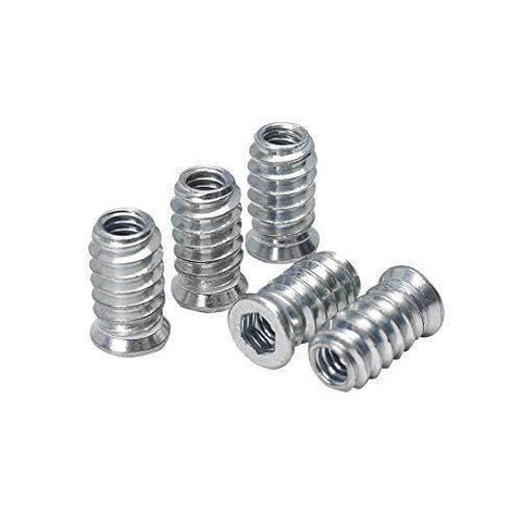 50 Pieces 1/4-20 Threaded Inserts For Wood Nutsert Furniture Screw-in Nut 15mm Length Hex Drive - Foto 3
