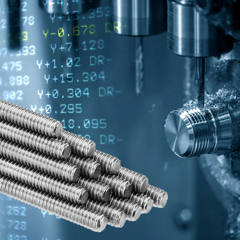 Durable 304 stainless steel 1/4-20 UNC fully threaded rods, 15 pieces at 2 inches each, feature right hand threads, ideal for fastening