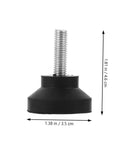 Side view of Heavy Duty Leveling Feet For Tables And Machinery Adjustable Legs Built Tough With Rubber Bumper Feet Threaded Levelers