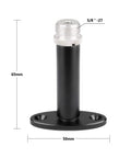 5/8-27 Threaded Wall Mount Bracket For Microphones And Accessories With Oval Base For Wall Ceiling Or Podium Mounting, Model 1994