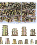 230 Piece Threaded Wood Inserts Set With 11 Sizes M4 M5 M6 M8 M10 Hex Socket Drive Furniture Fasteners in storage box