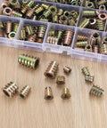 230 Piece Threaded Wood Inserts Set With 11 Sizes M4 M5 M6 M8 M10 Hex Socket Drive in storage box