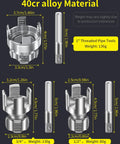 Dual Function Pipe Threading Tool Set For PVC Pipes Half Inch Three Quarter Inch One Inch Internal And External Threads Drill Compatible