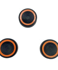 Top view of three piece anti vibration suppression pads for telescope mounts with 7.6 cm diameter improves stability.