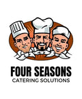 Logo of three smiling chefs wearing hats with text 'FOUR SEASONS CATERING SOLUTIONS' below.