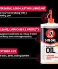 Multi Purpose Oil 3 In One For Lubrication And Cleaning, Rust Protection And Precise Application With No Overspray, 3 oz drip bottle