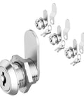 Three-pack keyed-alike cabinet cam locks in 5/8 inch deliver secure, convenient access for cabinets, featuring thickened zinc alloy cylinders