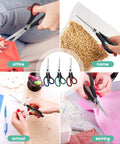 Three Pack 8 Inch Heavy Duty Scissors With Ultra Sharp Blades And Comfort Grip Handles for office, home, school, and sewing use