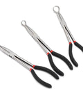 Three Piece Beefy Hose Gripper Pliers Set Spark Plug Pliers Five Sixteenth Inch One Half Inch And Three Quarter Inch Hose Grippers