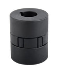Three Piece L075 L-Jaw Coupling for Three Quarter Inch Shafts combines HT250 steel with a Buna-N NBR spider, front view