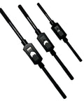 Three Piece Tap Wrench Set With 1/4 Inch 3/8 Inch And 1/2 Inch Tap Capacity Adjustable Steel Hand Tapping Wrenches for metalworking projects