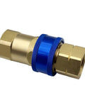 Three Quarter Inch Quick Disconnect Gas Fitting With Automatic Thermal Shutoff For Gas Appliances, brass A75 connector