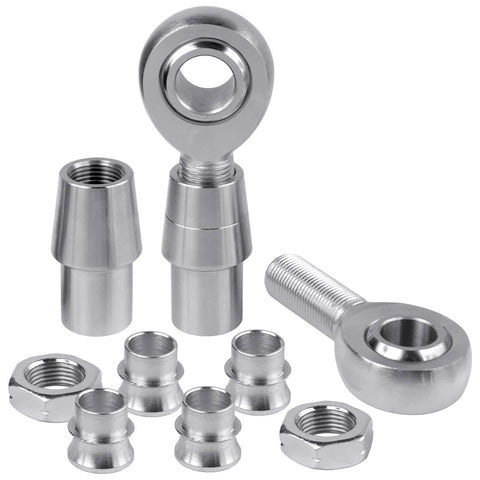 3/4 Heim Joint Rod End Kit with Right and Left Hand Threads, .750 Chromoly Panhard Joints Set with Tube Adapters, 4 Set
