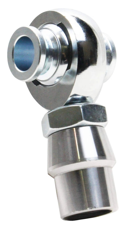 Close-up of 3/4 Heim Joint Rod End Kit with Right & Left Hand Threads, 750 Bore Chromoly Panhard Setup, shiny finish
