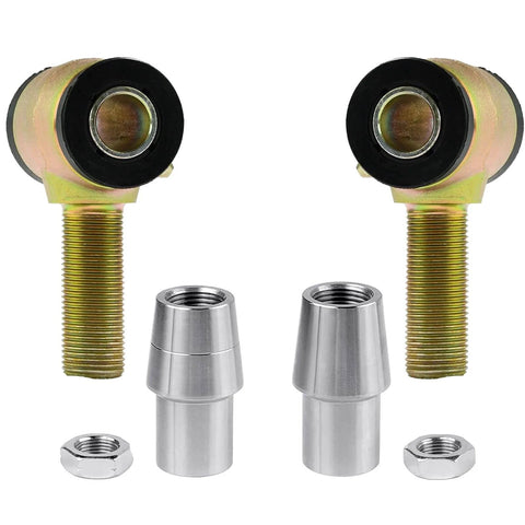 3/4 inch threaded bushing kit for 4 link suspension, adjustable chromoly bushings with polyurethane inserts, jam nuts, tube adapters