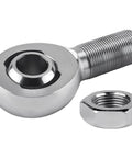 3/4 inch Heim Joint Rod End Bearing with jam nut, right hand 3/4-16 thread chromoly panhard rod end shown with zinc plating