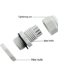 15 Pack Three Quarter Inch NPT Cable Gland Connectors Waterproof IP68 Nylon PA66 Strain Relief Glands with gaskets