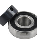 Three Quarters Inch Shaft Insert Bearing with Eccentric Locking Collar, 47mm OD, metal, front view