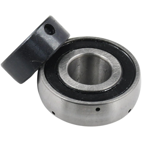 Three Quarters Inch Shaft Insert Bearing with Eccentric Locking Collar, 47mm OD, metal, front view
