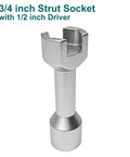Three Quarter Inch Strut Socket With One Half Inch Drive For One And Five Eighths Inch Wide Strut Channels Forged Heat Treated Alloy Steel Suspension Socket Tool Silvery