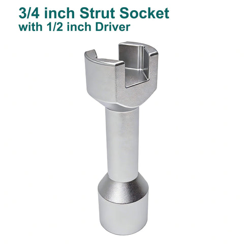 Three Quarter Inch Strut Socket With One Half Inch Drive For One And Five Eighths Inch Wide Strut Channels Forged Heat Treated Alloy Steel Suspension Socket Tool Silvery