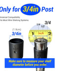 Close-up of 3/4 inch post measurement for universal wire shelving, featuring 24 Pack Three Quarter Inch Wire Shelf Clips With Secure Locking Metal Design For Universal Wire Shelving Posts Heavy Duty Replacement Clips Holds Up To 240 Lbs Per Shelf focus keyword