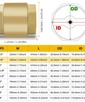 3/4 Inch NPT Brass Vertical Check Valve With Inline Spring Lead Free One Way Backflow Preventer dimensions chart
