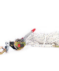 Three Quarter Ton Rope Puller Come Along Winch With 100 Ft Rope for Tree Felling, Hauling Boats, and Securing Materials