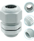Five Pack Three Quarters Inch NPT Cable Glands Waterproof Strain Relief Cord Connectors Built Tough Nylon Glands With Adjustable Grip