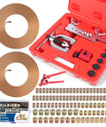 Three Sixteenth Inch Brake Line Repair Kit Pro Grade With Double And Single Flaring Tool Two Twenty Five Foot Brake Lines