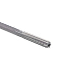 Three Sixteenth Inch Chucking Reamer For Lathe HSS With Six Straight Flutes H8 Tolerance, close-up of cutting end, metal finish.