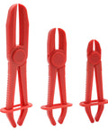 Three Size Hose Pinch Off Pliers Set Straight Clamp Pliers For Fuel Line Automotive Brake Radiator And Coolant Hoses Heat Resistant Nylon Construction