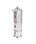 Front view of LVSEDTAL Three-Stage Pump HGP-333A-F19-19-19R, hydraulic triple gear oil pump with cast aluminum housing.