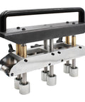 Three Station Edge Roller Bender for Sheet Metal Bending, showing V-shaped brake and bead roller capacity for roofing and metal fabrication.